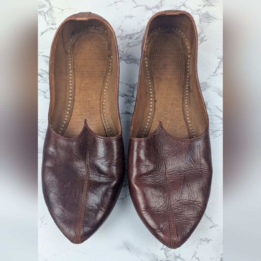 Men's Leather Slipper Shoe Turkish Slippers Or Indian Jutties - Picture 7 of 10